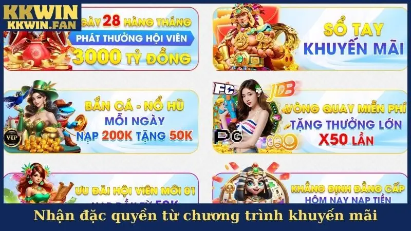 Nhận đặc quyền từ chương trình khuyến mãi